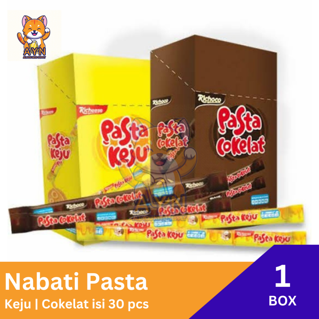 

Nabati Pasta Keju | Cokelat [ 1 box isi 30 pcs ]