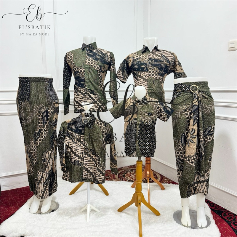 elsbatik batik couple keluarga bahan premium batik keluarga ayah ibu anak batik pesta wisuda