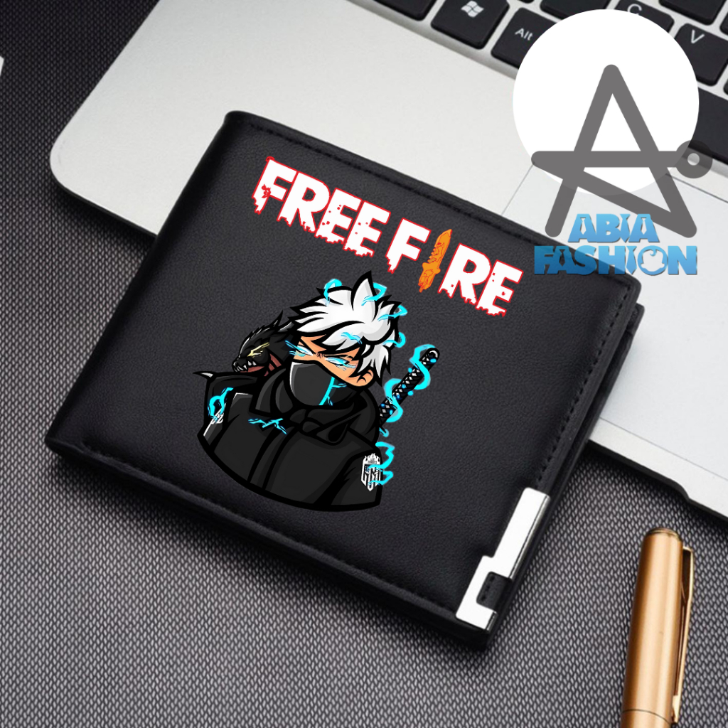 Dompet Wallet SKIN FREE FIRE dompet kulit sintetis FREE NAMA