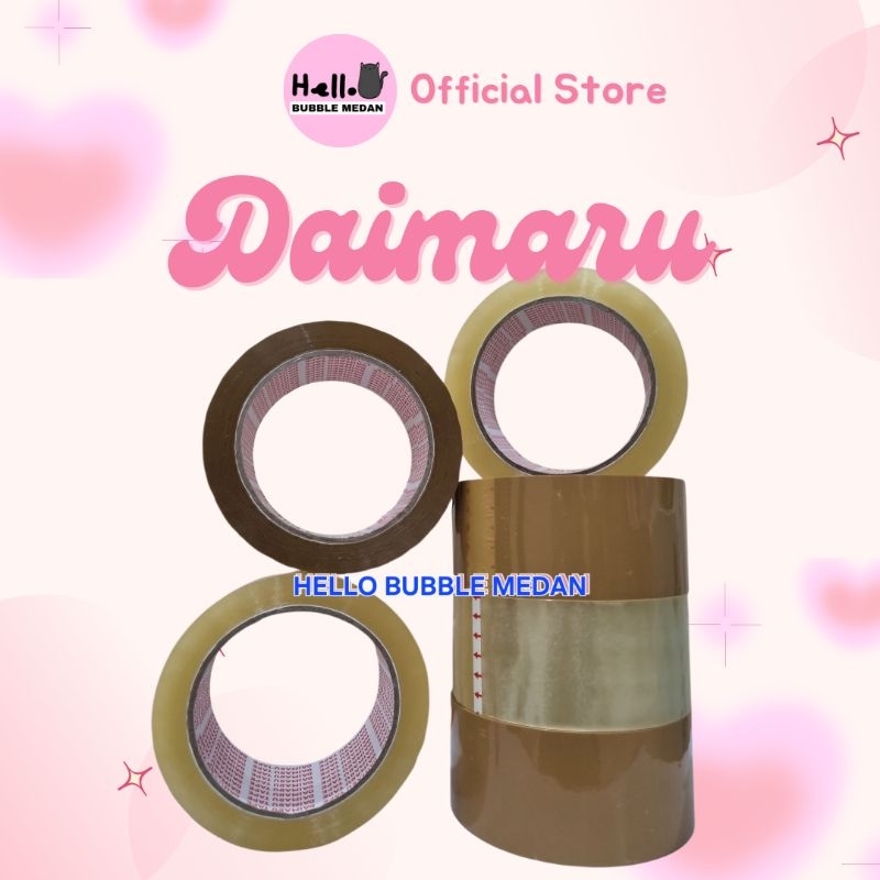 

( 1 Pcs ) Lakban Daimaru Warna Bening / Coklat 48mm x 90yard
