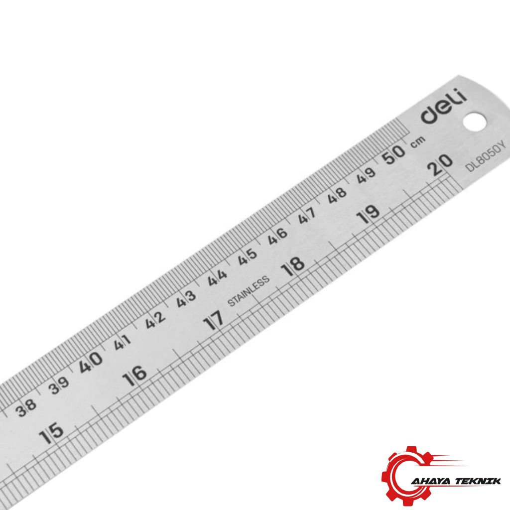 

Deli Penggaris Besi Ukuran 50 Cm Steel Ruler Besi Tebal