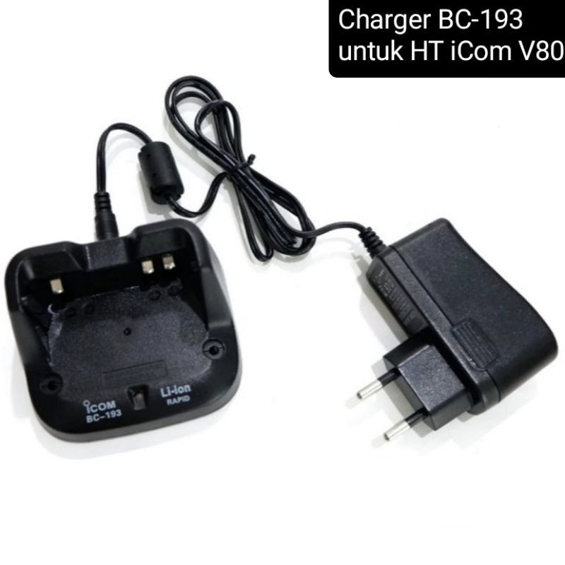 Charger HT iCom V80 dock / mangkok charger dan adaptor BC-193 untuk HT iCom V80 original