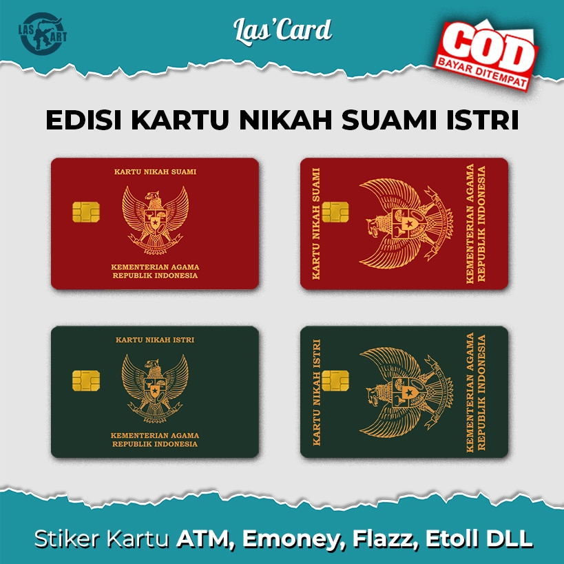 

STIKER ATM/EMONEY/FLAZZ GAMBAR KARTU NIKAH SUAMI ISTRI (STIKER VINYL)