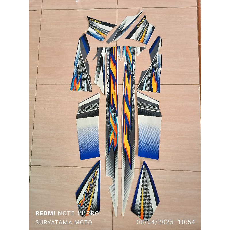 striping fizr fiz r biru putih 2004 2005 lis fiz r biru putih