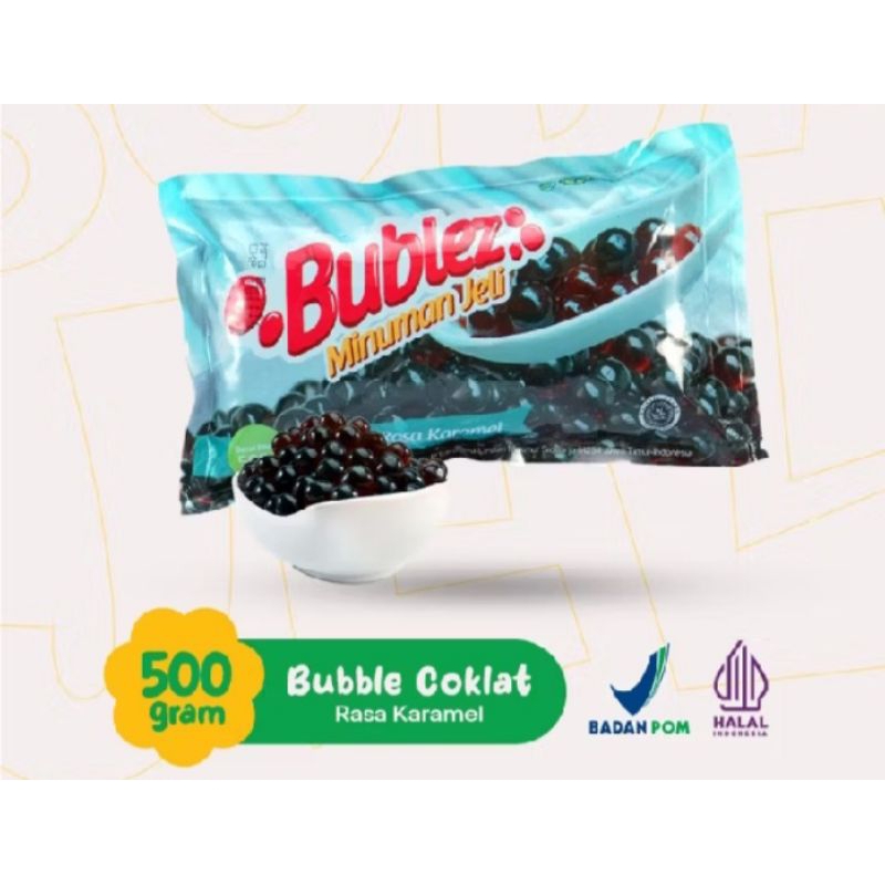 

500 gram bublez jelly boba rasa karamel