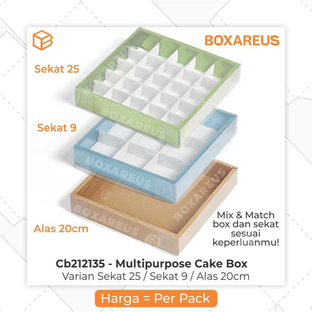 Box Nastar Pie Sekat Mika, Dus Kotak Sekat, Box Brownies | CB212135