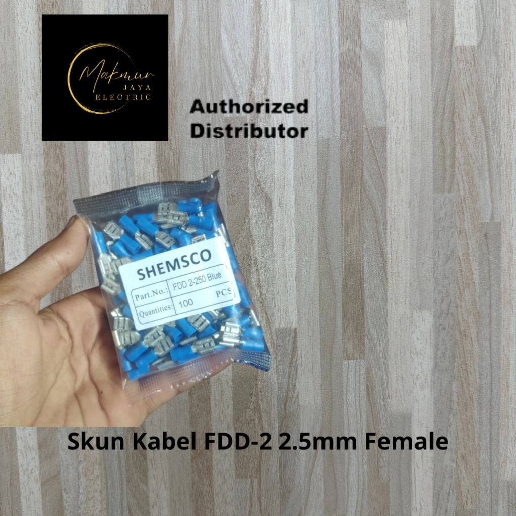 Skun Kabel FDD-2 2.5mm Female | Skun Female Insulated 2.5 mm | Female Disconnect 2.5mm Termina Kabel