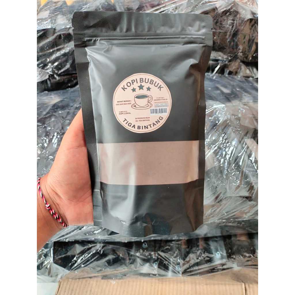 

Kopi Hitam Klip Tiga Bintang Kemasan 300 Gram Kopi Bubuk Hitam Kemasan Klip Tiga Bintang Kopi Hitam