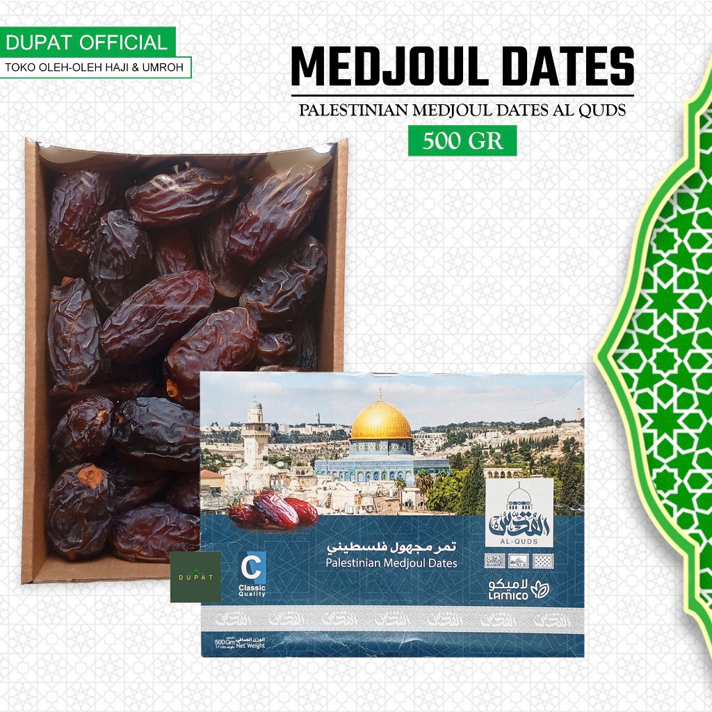 

Kurma Medjoul 500 Gr Al-Quds Palestina Classic Jumbo / Medjool Dates Premium 500 Gr