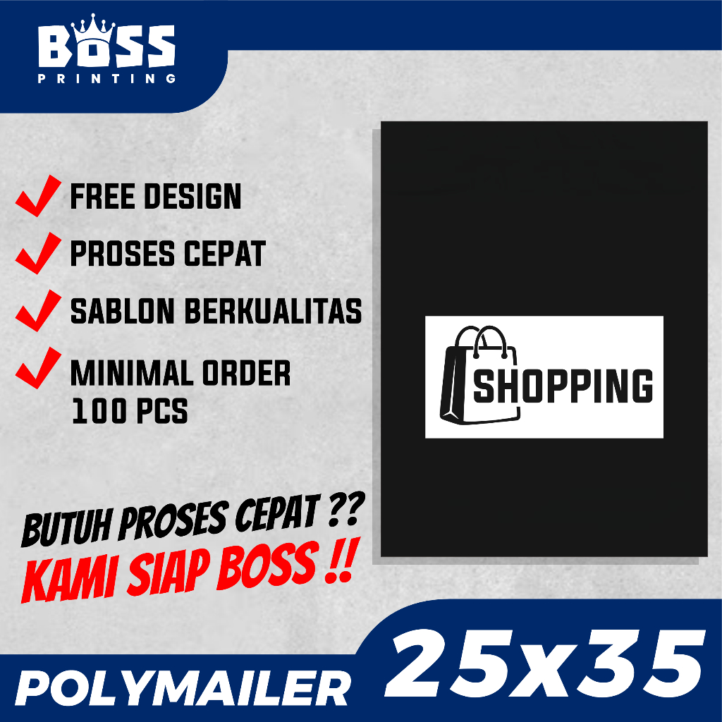 

Sablon Plastik Custom Olshop Polymailer 25x35 FREE DESIGN COD