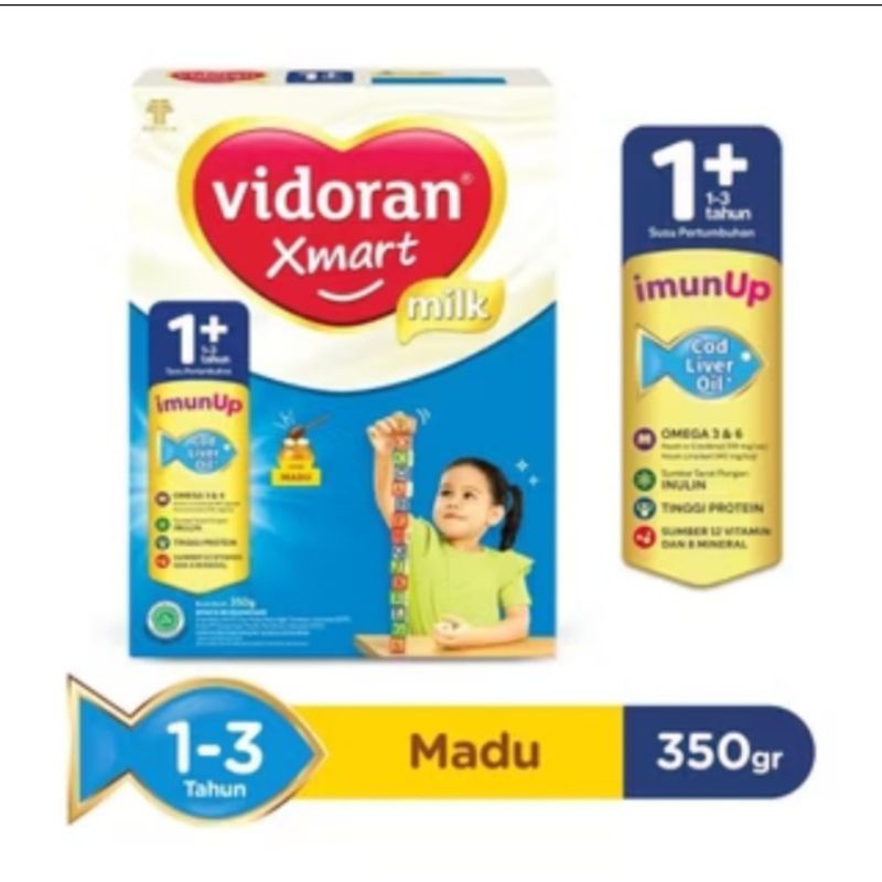

SUSU VIDORAN XMART 1+ KEMASAN 350GR (RASA MADU DAN VANILA)
