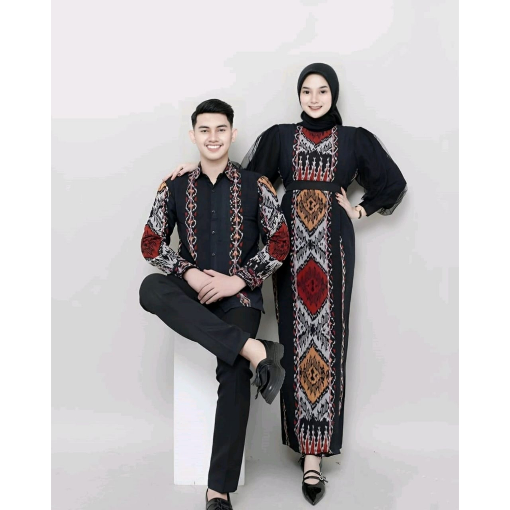 Set Baju Tenun -Couple Kondangan -Baju Tenun -Baju Couple Tenun / Baju Tenun Couple