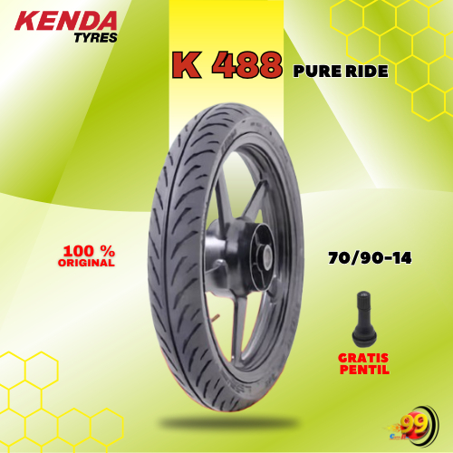 Ban Motor Matic KENDA PURE RIDE K488 70/90 Ring 14 Tubeless