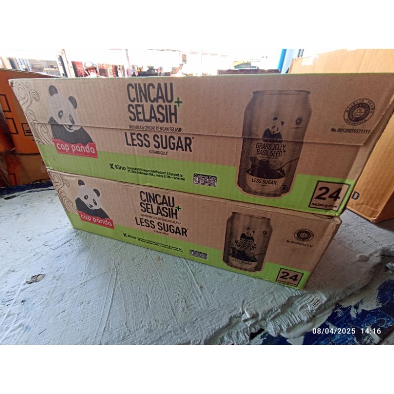 

Cincau+selasih Cap panda Less Sugar 310ml 24 Pcs per dus