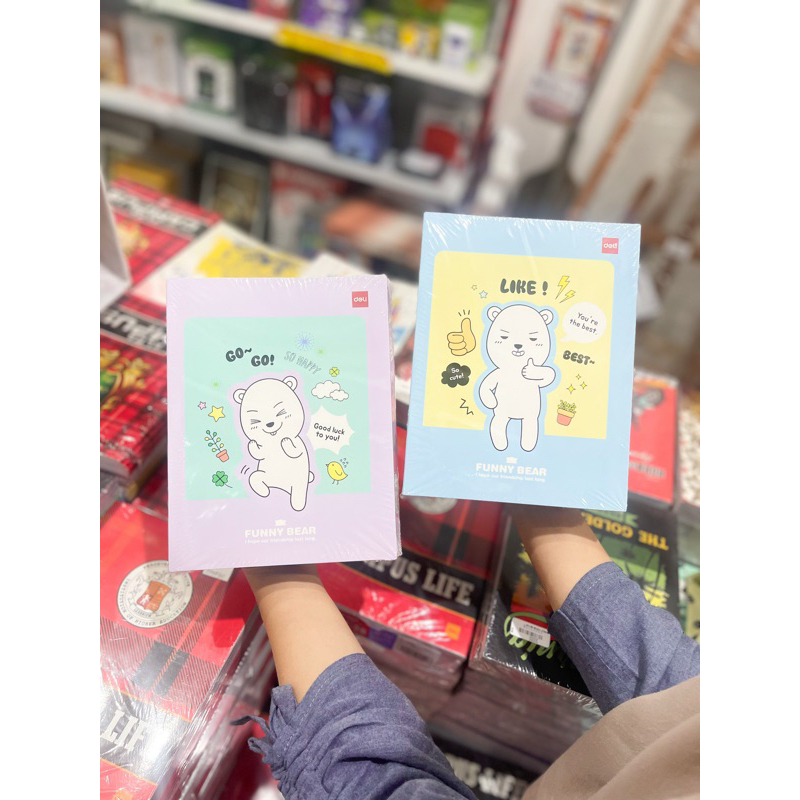 

[1 PACK] Buku Tulis DELI 38 Lembar Funny Bear 3 / CNA 538 FUNNY BEAR 3