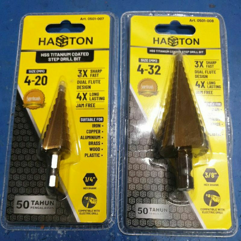 Mata bor pagoda Haston 4 - 20 ; 4 - 32  Mata bor besi kerucut