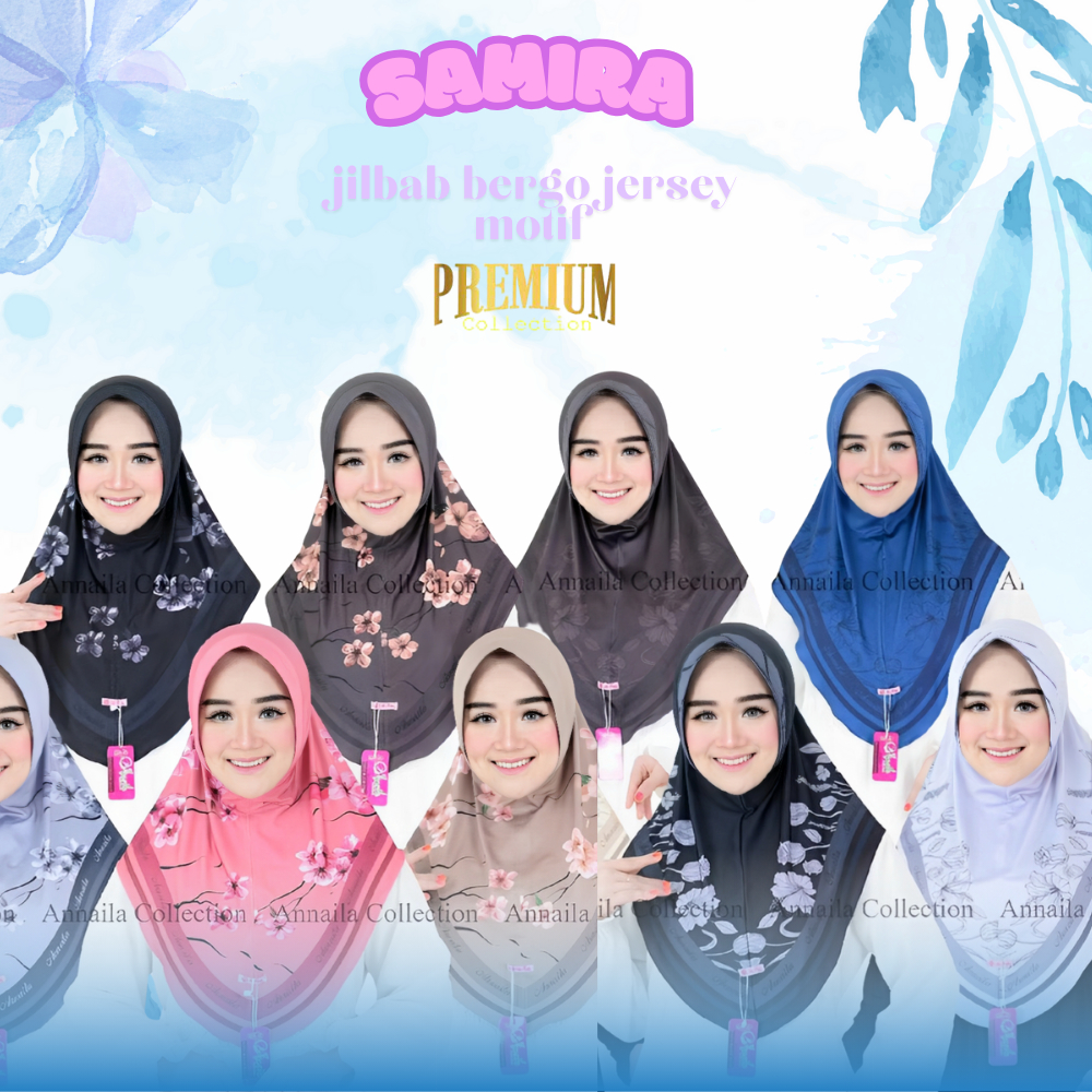 Hijab Bergo Instan Motif Daily Jersey Printing Premium Khimar Kerudung Jilbab 𝐁𝐞𝐫𝐠𝐨 Pet
