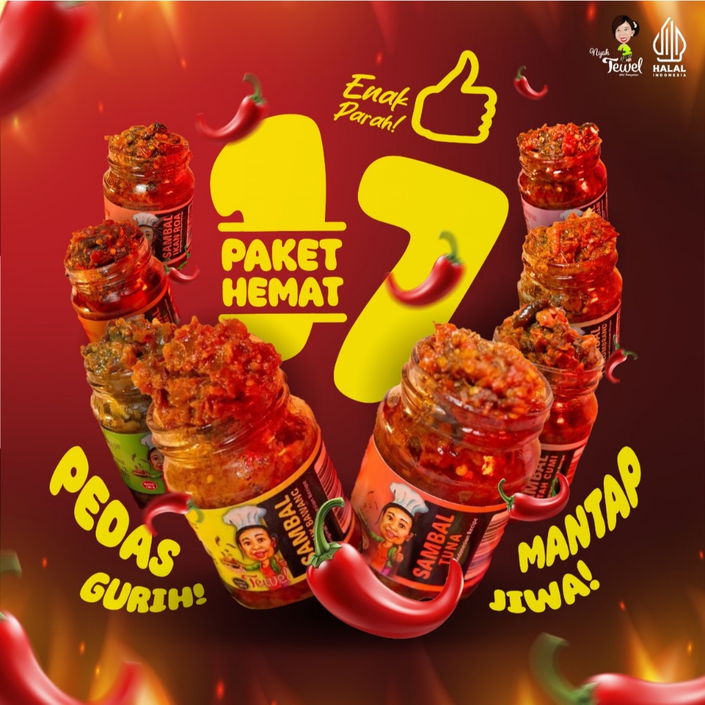 

Paket Besar Sambal Ikan Roa,Kecombrang,Cumi Cabe Ijo,Cumi,Matah Cumi,Tuna,Teri Medan,Pupuk Bawang