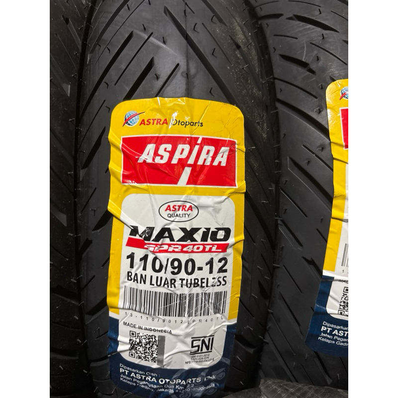 ASPIRA MAXIO SPR40TL 110/90 RING 12 TUBELESS