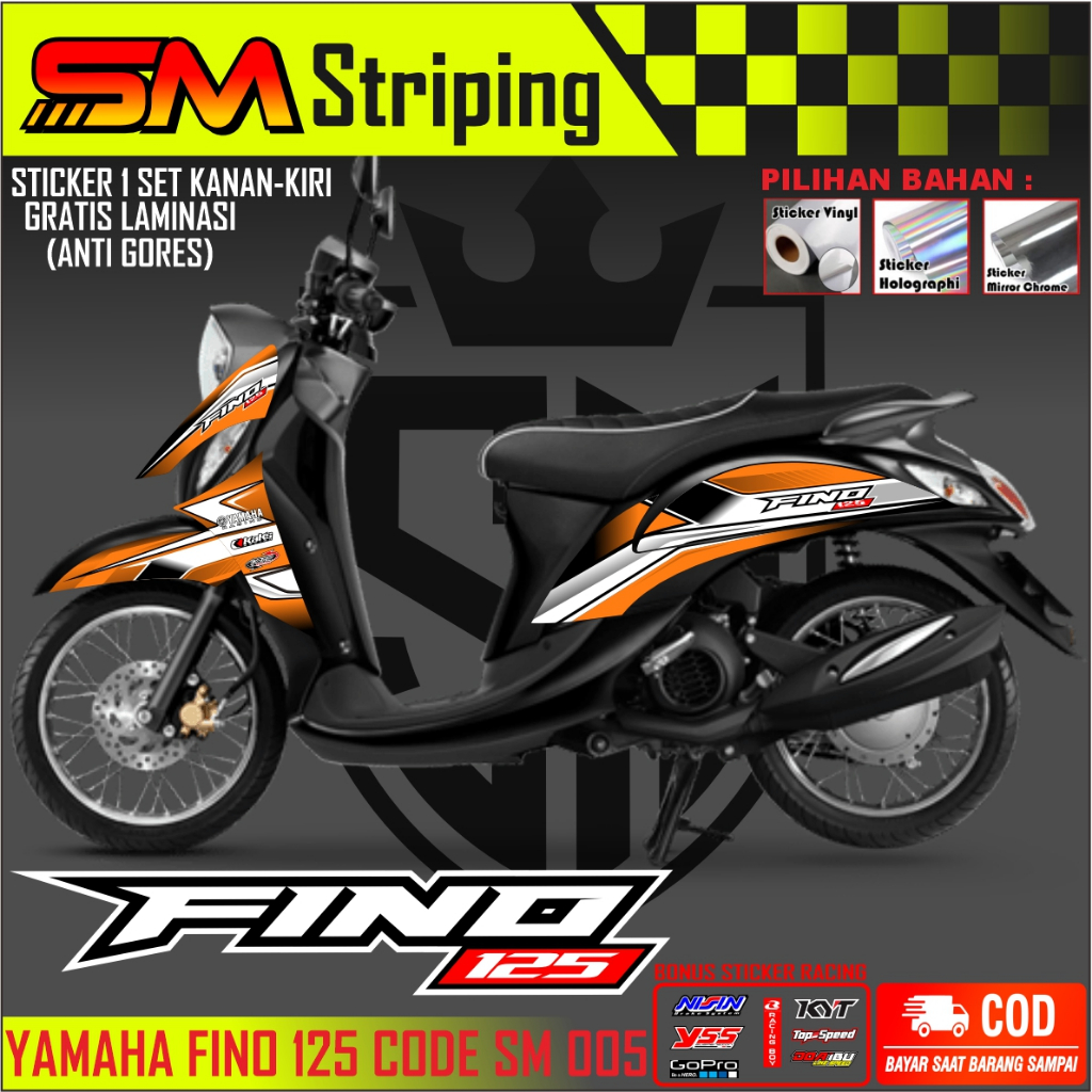 Stiker Fino FI Grande 125 Decal Striping Fino FI Grande 125 Premium