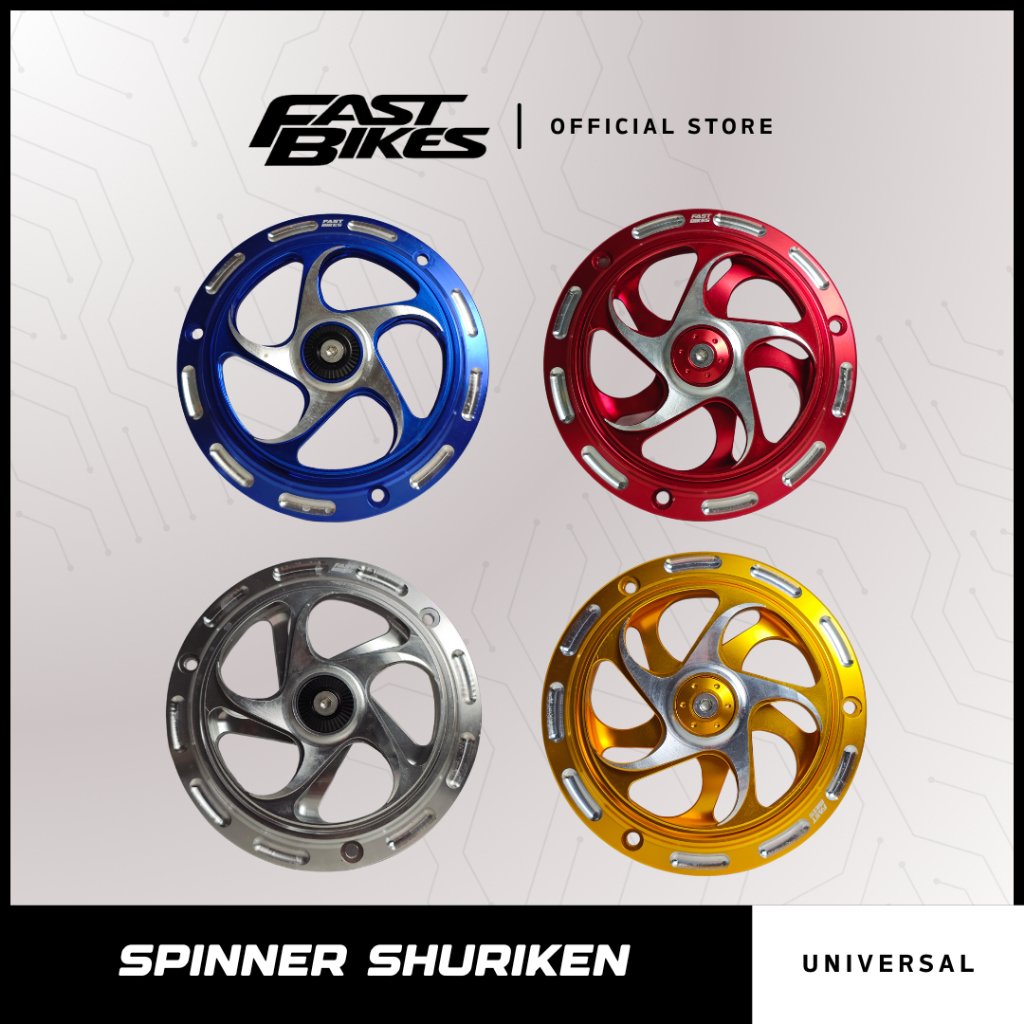 Fastbikes - Cover Spinner Kipas Model Shuriken Cnc Vespa Sprint Primavera Beat Mio Universal Matic