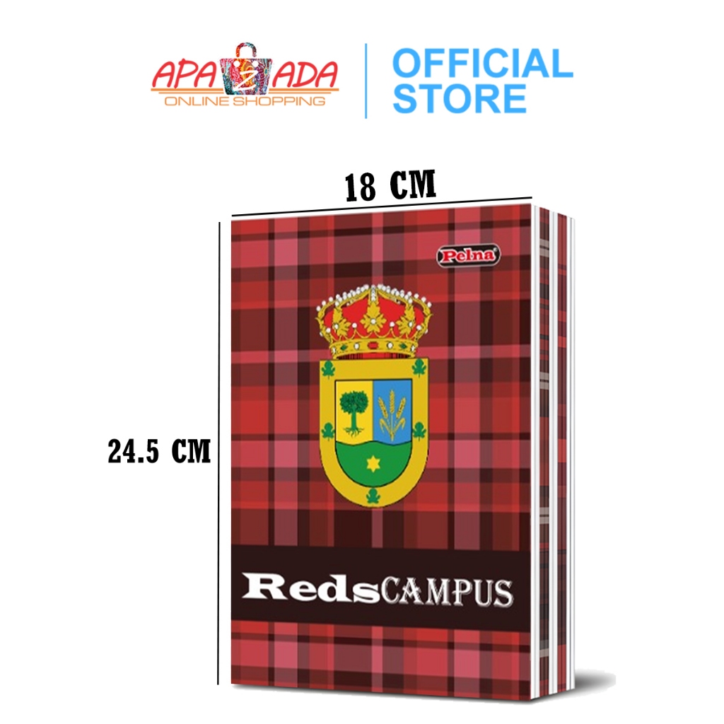 

Ay00! Apazada - Buku Tulis Boxy Reds Campus 50 Lembar Murah [1 Pack - 10 Pcs Buku] / Buku Tulis