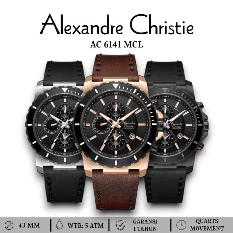 Jam Tangan Pria Alexandre Christie AC6141 AC 6141 AC6141MC Original