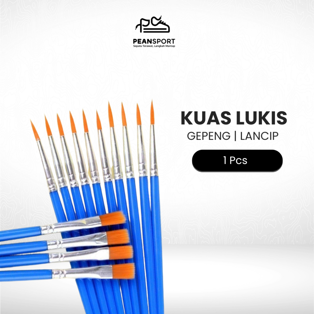 

Peansport Kuas Lukis Gepeng Dan Lancip 1pcs