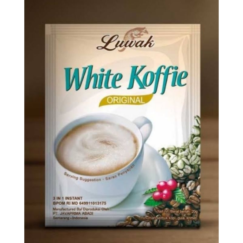 

Kopi Instan Luwak White Koffie isi 20 Sachet.