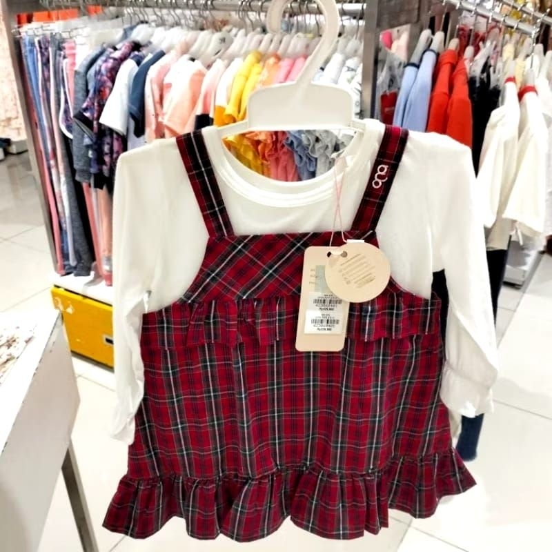 Baju Dress Overall Anak Perempuan Original QNA