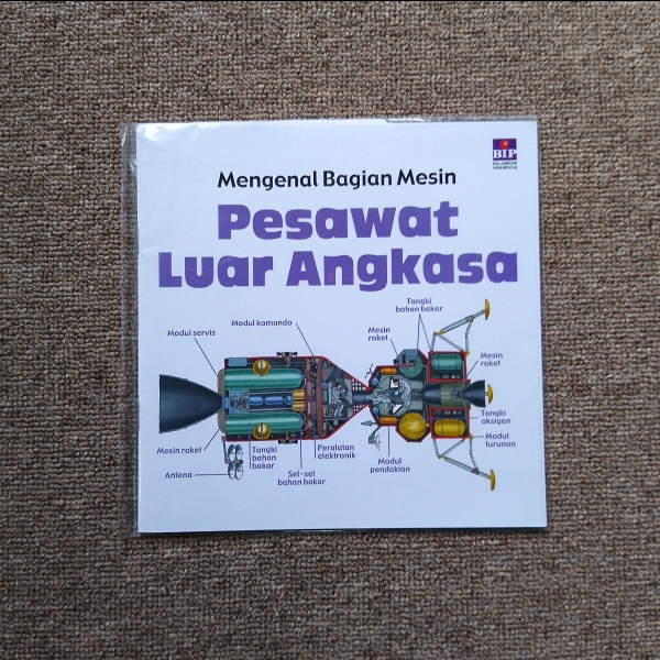 Buku pengetahuan anak bergambar Mengenal Bagian mesin Pesawat Luar Angkasa BIP