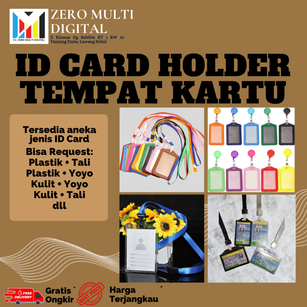 

ZER0 ID CARD HOLDER/ CETAK YOYO CUSTOM LOGO TAJAM DAN BERKUALITAS