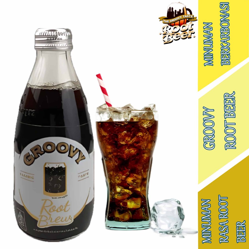 

Minuman Rasa Root Beer - Groovy Root Beer - Minuman Berkarbonasi - 250ml