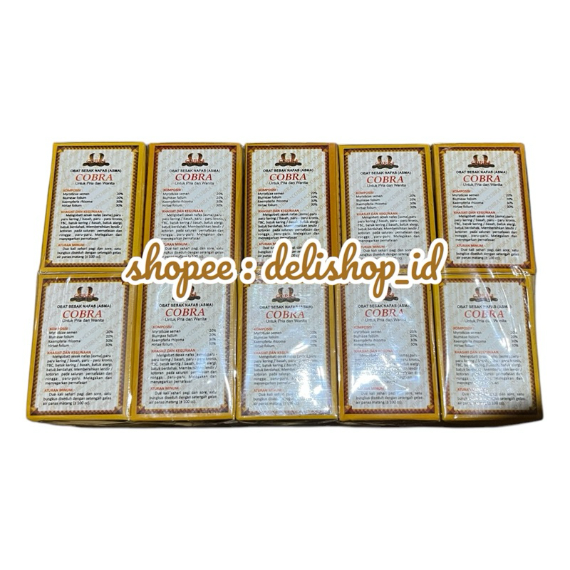 

(10 PACK) JAMU COBRA ASMA TBC BATUK GANGGUAN PERNAFASAN DLL