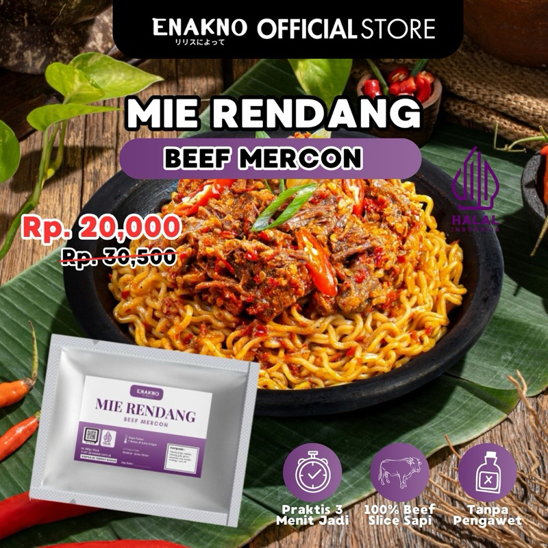 

[ENAKNO] Mie Rendang Beef Mercon