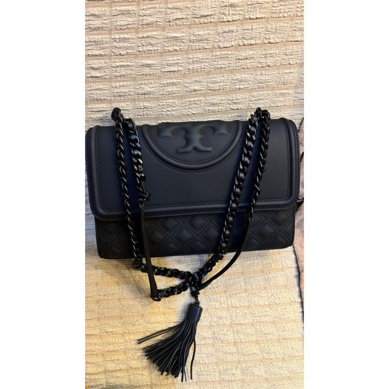Tory burch Fleming Bag Matte All Black Original Preloved