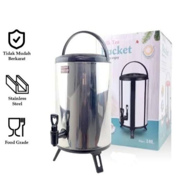 Milk Tea Bucket Stainless 10 Liter