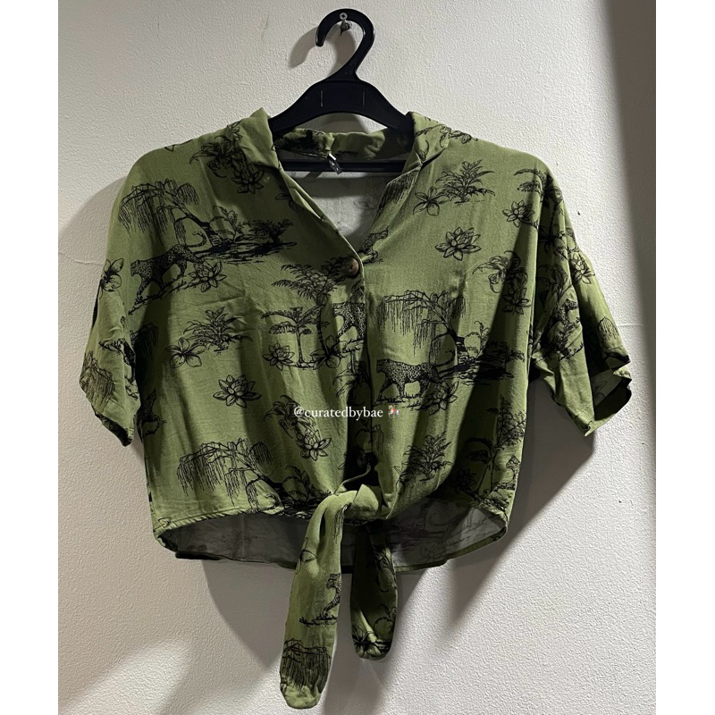 [PRELOVED] COLORBOX KEMEJA CROP TOP