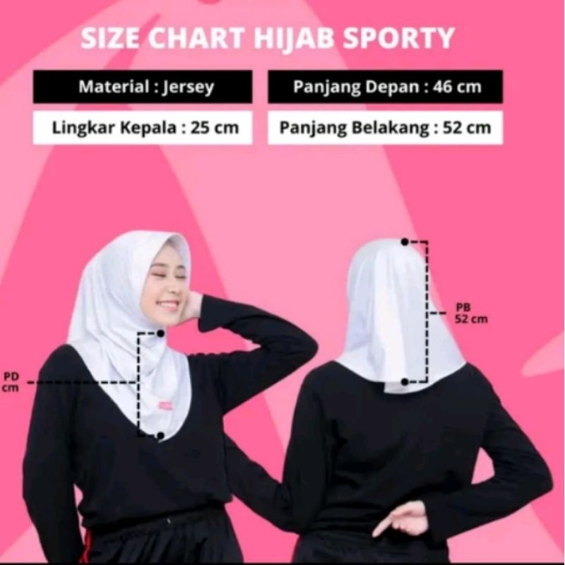 Hijab Instan Sekolahan Model Sporty Aulia Size S