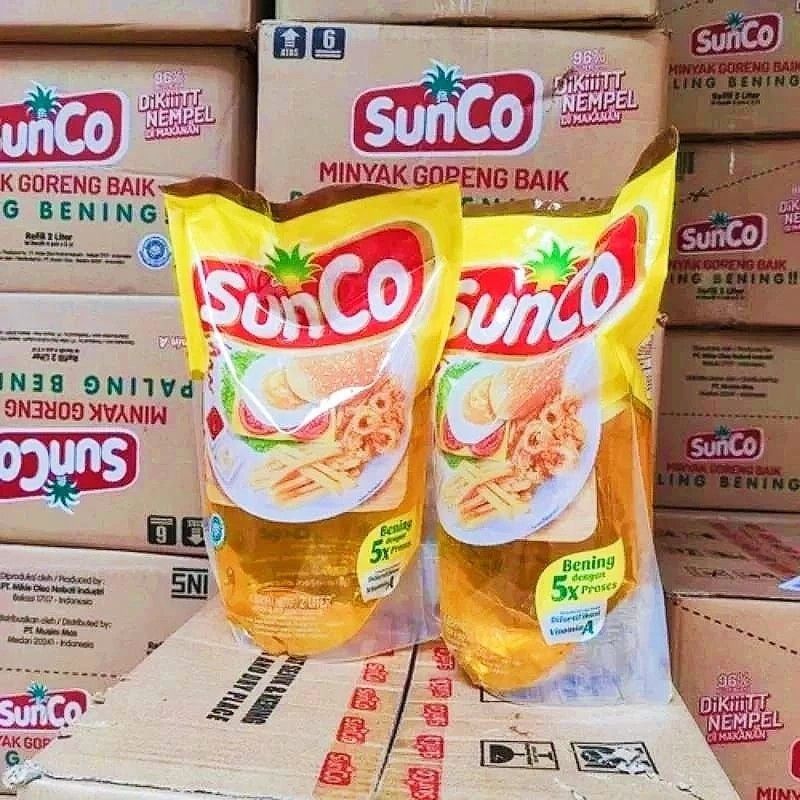 

SUNCO MINYAK GORENG KEMASAN POUCH 1 DUS (ISI 6 POUCH) / MINYAK GORENG 1 DUS