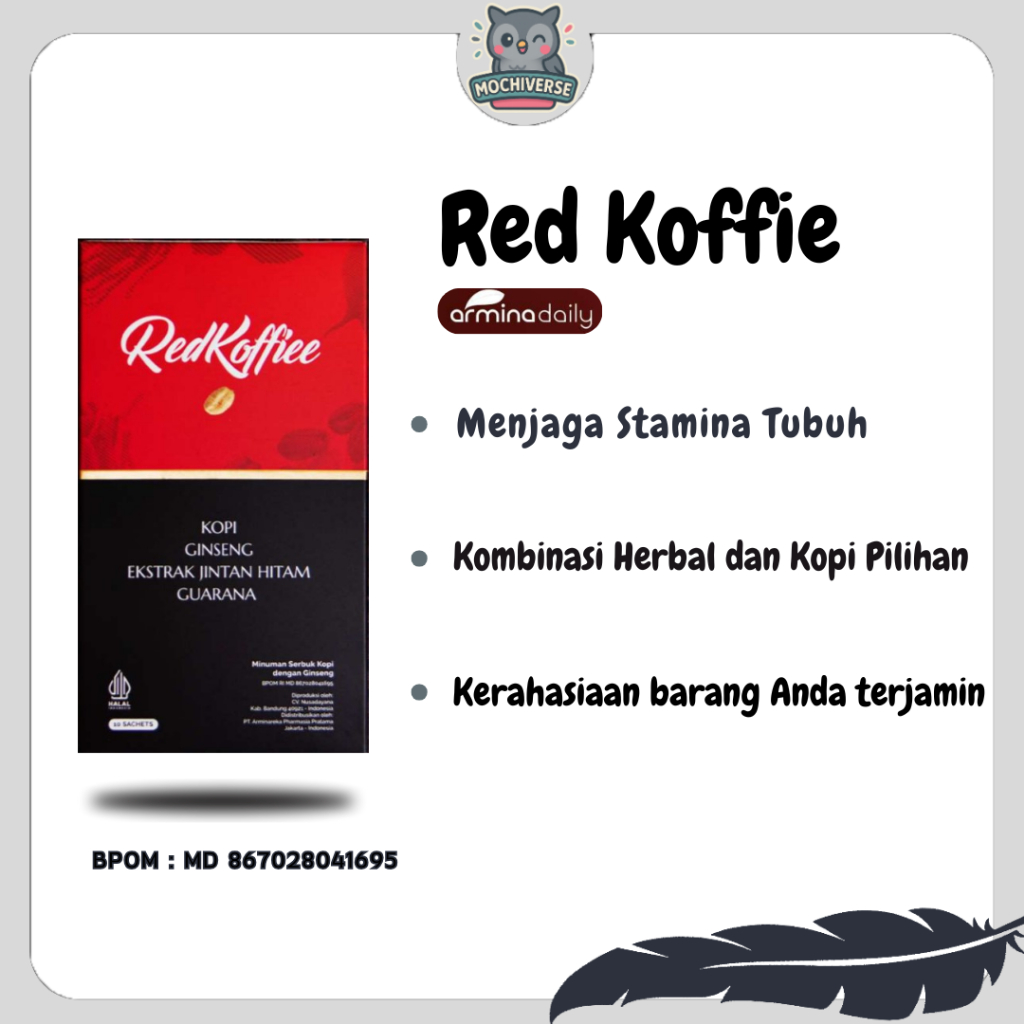 

Armina Daily Red Koffie Red Coffee Kopi Merah Kopi Herbal Menjaga Stamina dan Detoks Penyakit