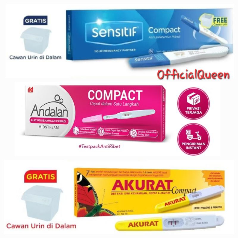 Tespack Test pack Tespek Testpack Tes kehamilan Andalan Compact - Tespek Sensitif Compact- Testpack 