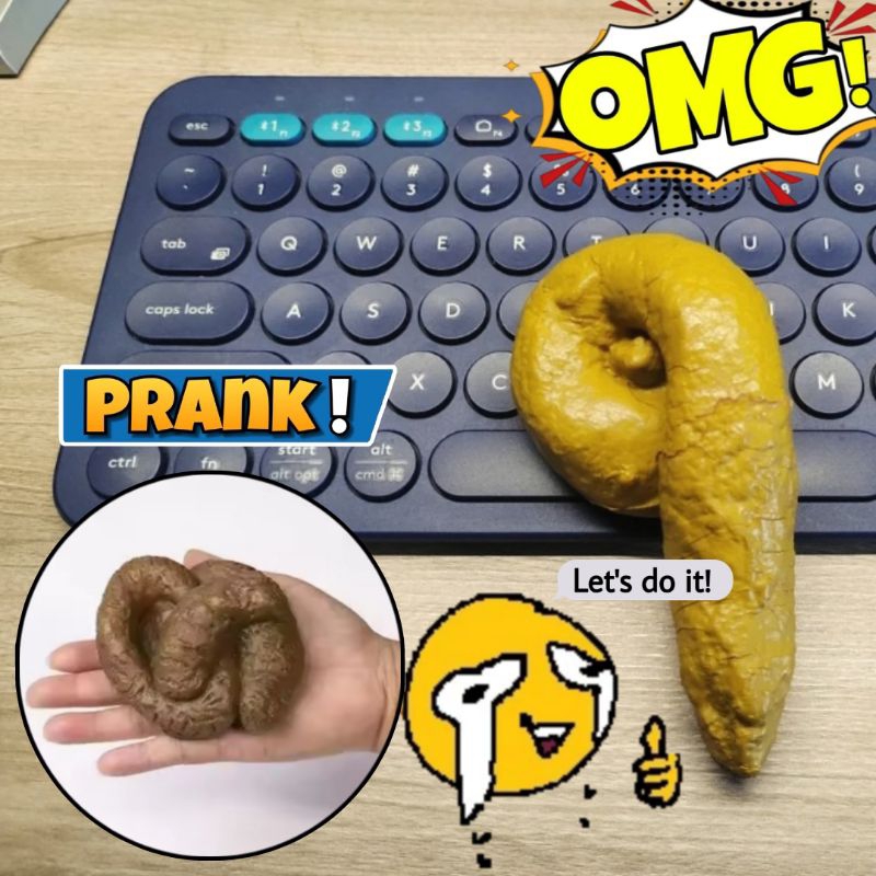 Mainan Prank Gag Funny Toys Realistic Fake Poop Squishy Eek Palsu Berbentuk Taii Kotoran Manusia
