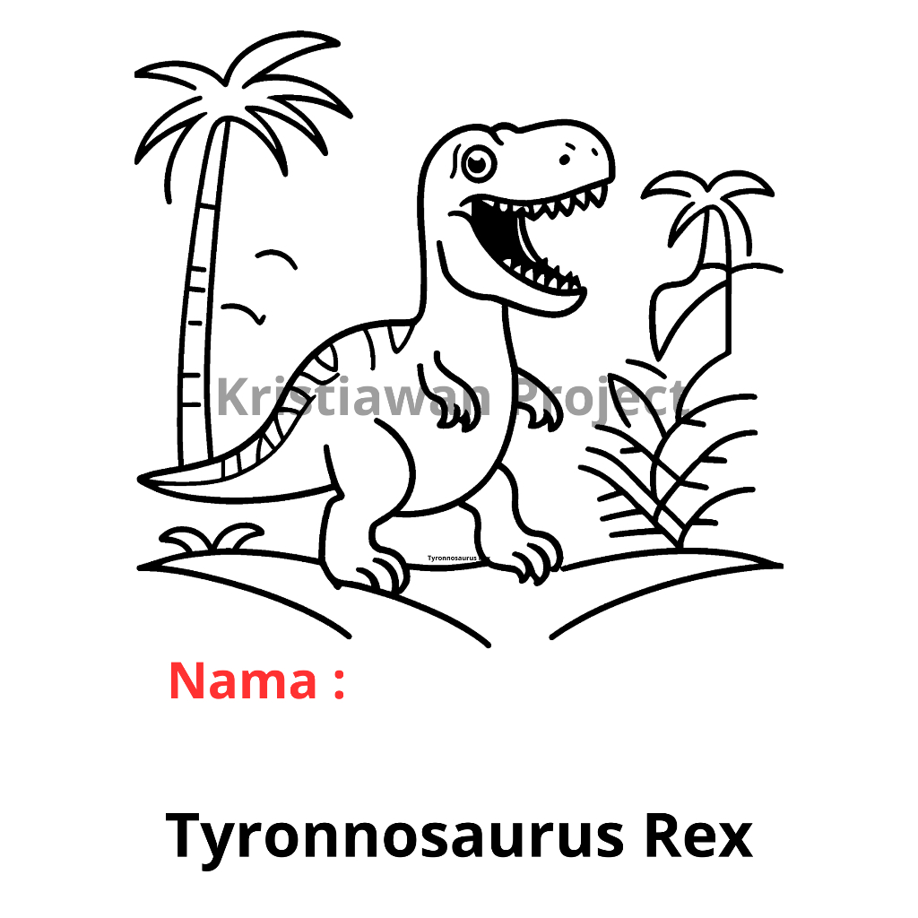 

20 lembar kertas mewarnai untuk TK edisi Dinosaurus