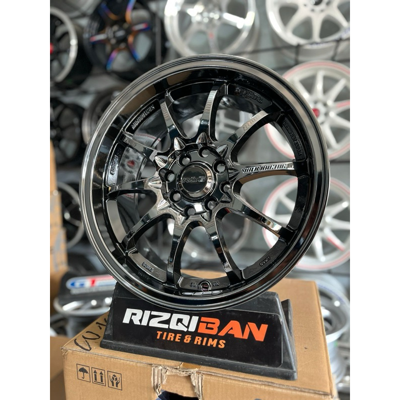 velg ce28 r16 black chrome lebar 7 et40 kondisi baru