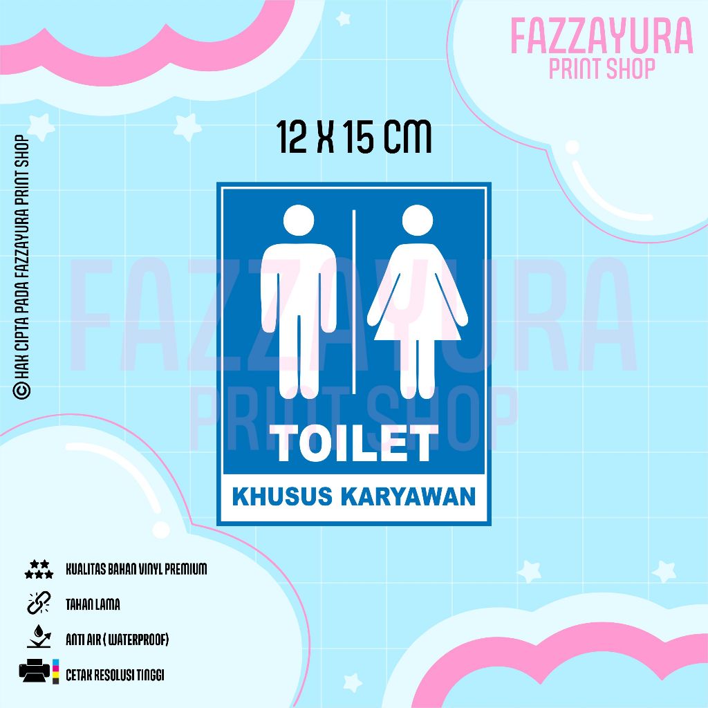 

STICKER TOILET KHUSUS KARYAWAN 15 X 15 CM