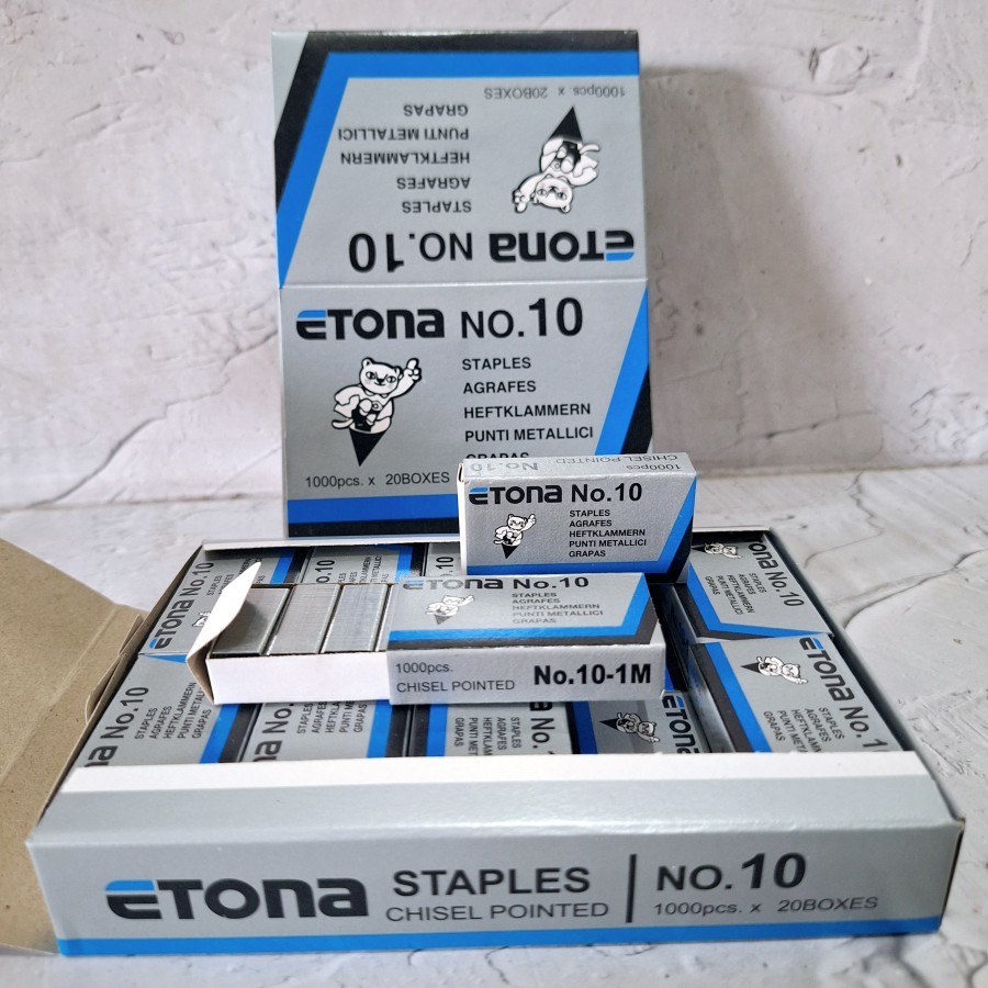 

Isi Stapler Staples Etona No. 10 1 Pack Isi 20 Box