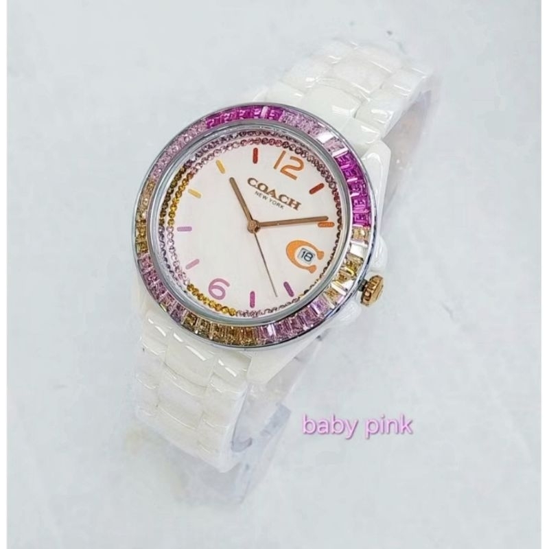 Jam Tangan Coach Keramik Ceramic Tanggal Super Premium Jam Tangan Wanita