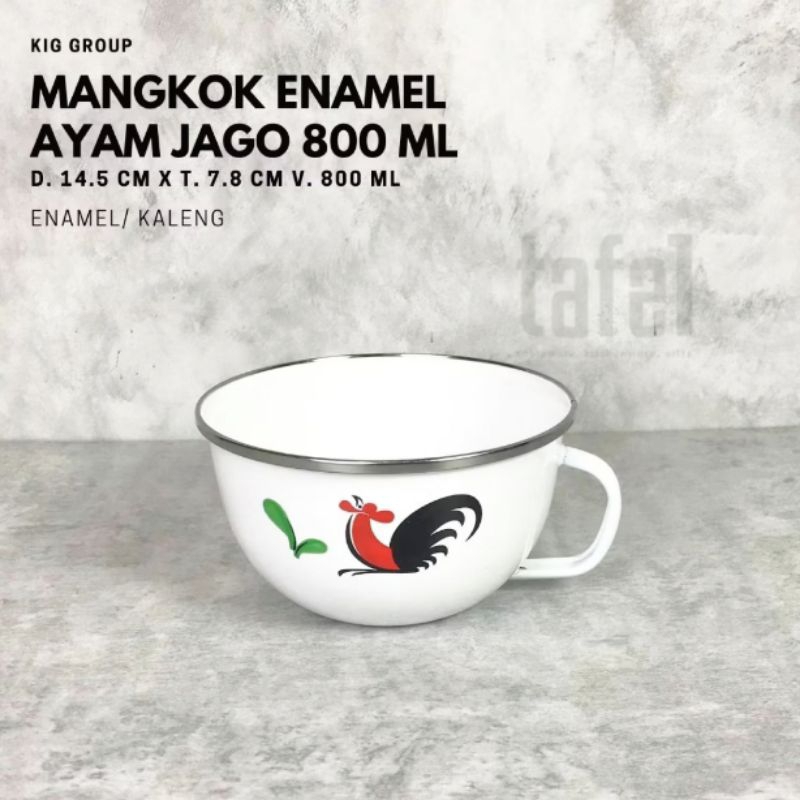 MANGKOK BOWL SOUP ENAMEL KEDAUNG AYAM JAGO