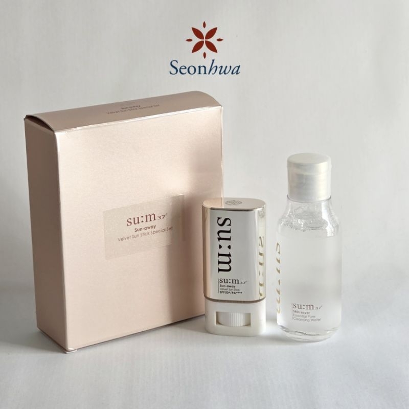 EXP JUNI 2026 SU:M37 Sun-away Velvet Sun Stick Special Set 2 Items.